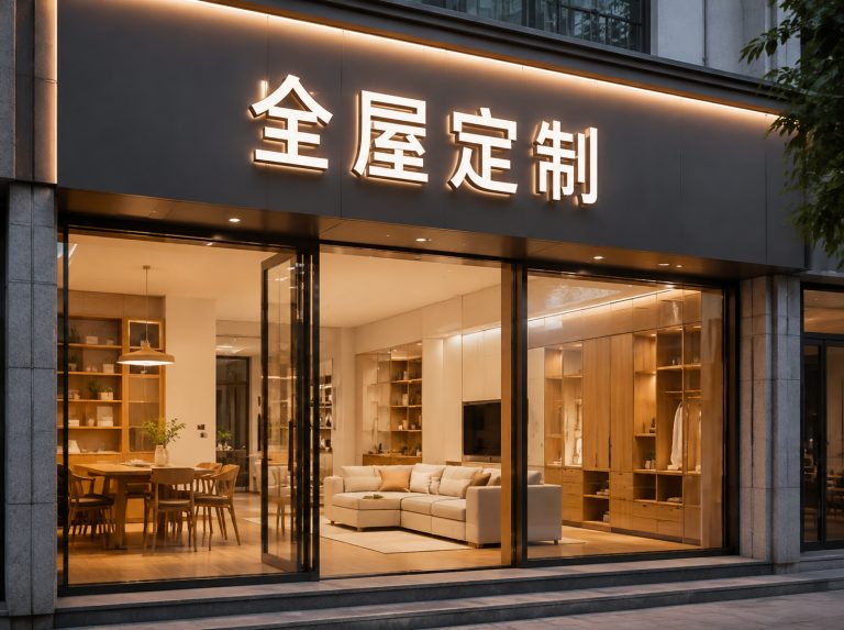 南江县家具门店LED发光字招牌